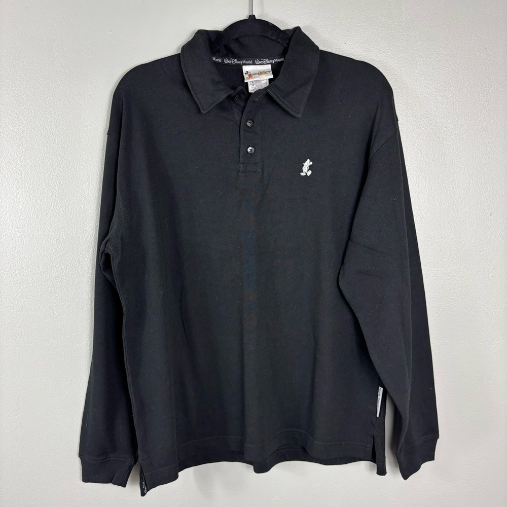 Walt Disney World Mickey Logo Long Sleeve‎ Polo Size M